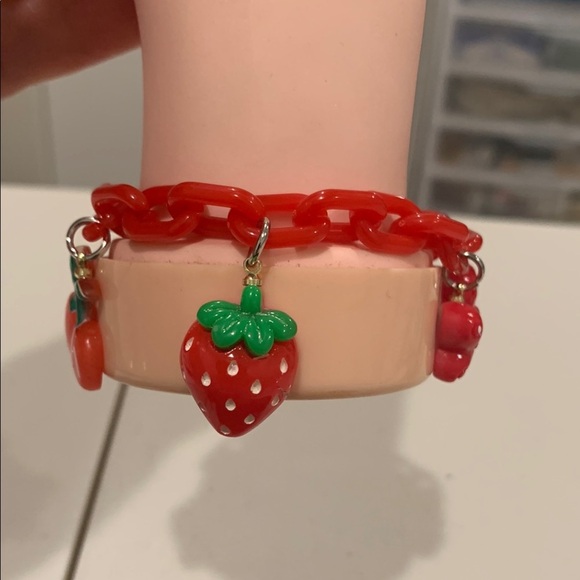 Other - Strawberry Charm Kids Bracelet - Red